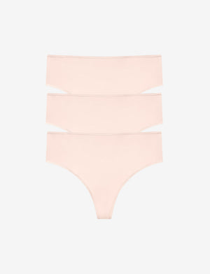 24/7® Classic High Waist Thong 3 Pack Box