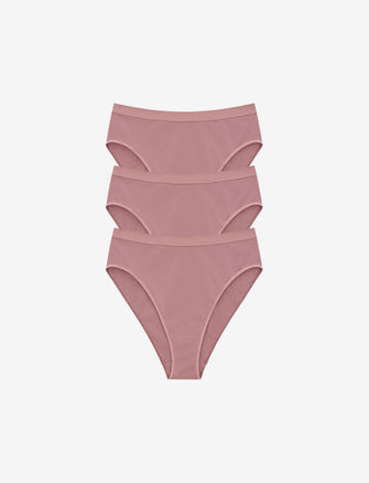 Organic Cloud Cotton High Leg Bikini - Twilight - Organic cotton/spandex - ThirdLove