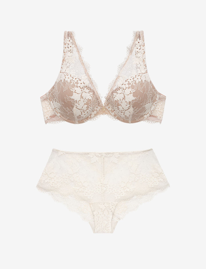 All Day Lace Uplift Plunge  + Cheeky Set