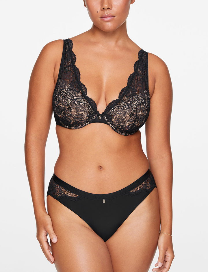 Lace Contour Plunge Bra, Black - Thirdlove - Nylon/Spandex,model2