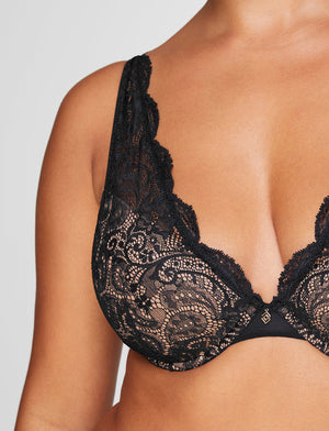 Lace Contour Plunge Bra, Black - Thirdlove - Nylon/Spandex,model2