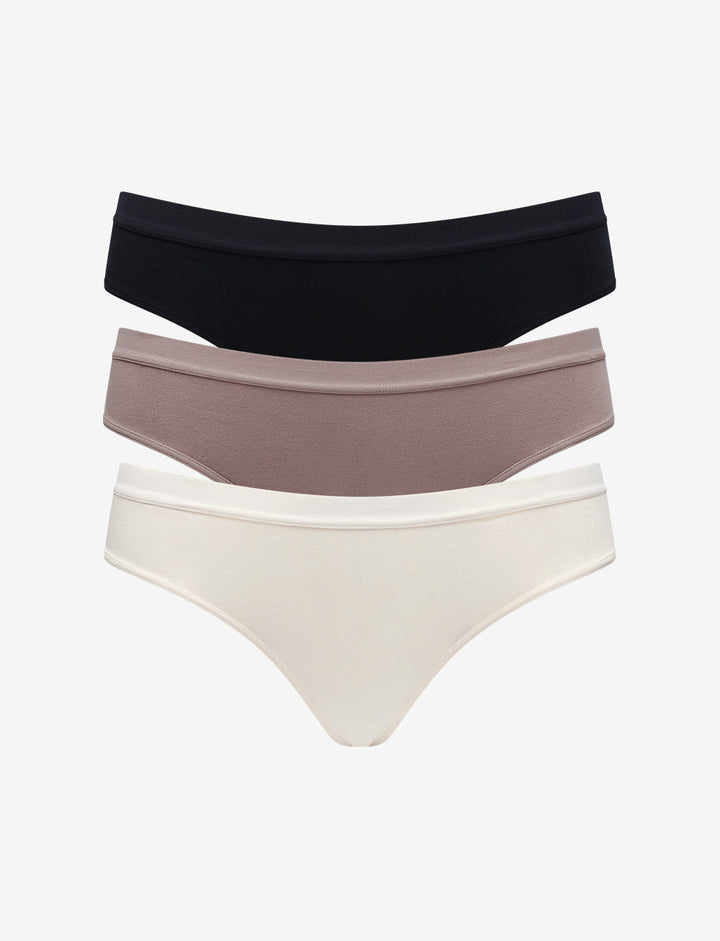 Organic Cloud Cotton Thong 3 Pack Box