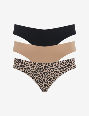 Zero Edge™  No-Show Thong - 3 Pack
