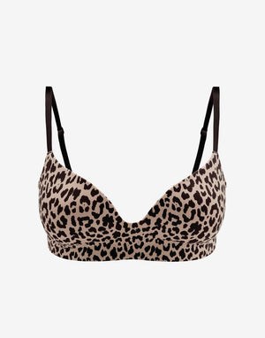 Zero Edge Wireless Push-Up Bra, Leopard - Thirdlove - 50% nylon/50% Spandex