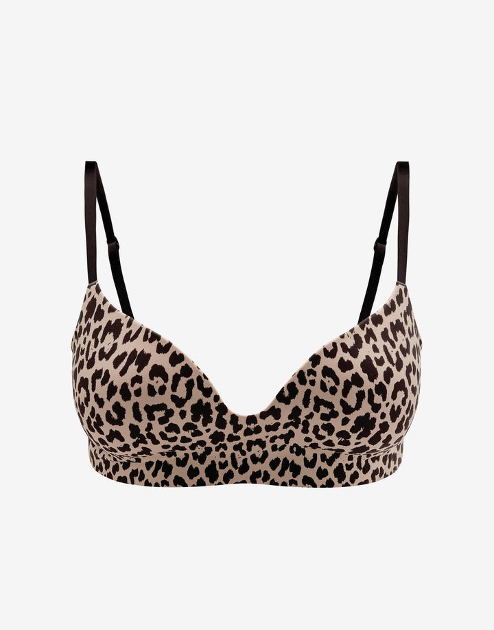 Zero Edge Wireless Push-Up Bra, Leopard - Thirdlove - 50% nylon/50% Spandex