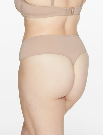24/7® High Rise Thong - Taupe - Nylon/spandex - ThirdLove,model3