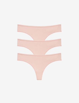 Organic Cloud Cotton Thong - Ballet - Organic cotton/spandex - ThirdLove