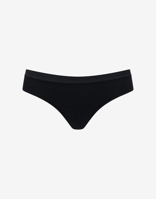 Organic Cloud Cotton Thong - Black - Organic cotton/spandex - ThirdLove
