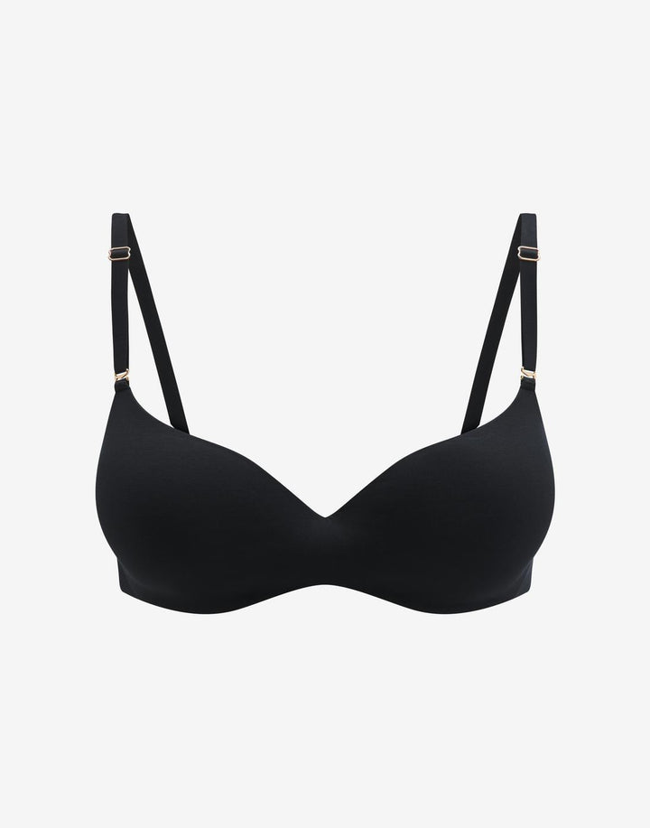 Organic Cloud Cotton T-Shirt Bra, Black - Thirdlove - Organic Cotton/Spandex