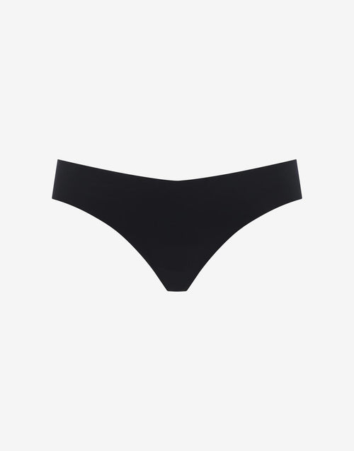 Zero Edge No-Show Thong - Black - 50% nylon/50% Spandex - ThirdLove