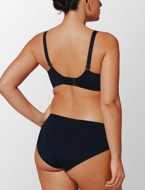 24/7® Classic Unlined Minimizer Bra, Black - Thirdlove - Nylon/Spandex,modelLLL