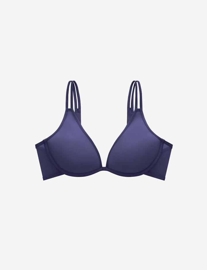 Bare Mesh Plunge Bra, Indigo - Thirdlove - Mesh