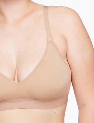 24/7® Classic Wireless Triangle Bra, Taupe - Thirdlove - Nylon/Spandex,model