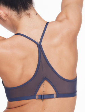 Bare Mesh Front Close Racerback Bra, Indigo - Thirdlove - Mesh,modelEEE