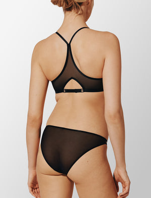 Bare Mesh Front Close Racerback Bra, Black - Thirdlove - Mesh,modelMMM