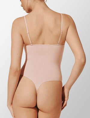Seamless Cloud Cotton Bodysuit, Rose Dust - Thirdlove - Nylon/Spandex,modelMMM
