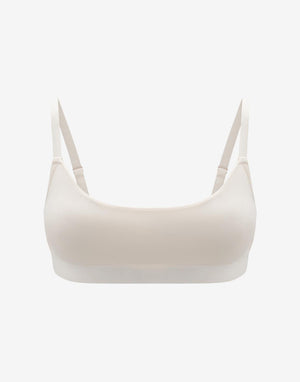 Organic Cloud Cotton Scoop Bralette, Sea Salt - Thirdlove - Organic Cotton/Spandex