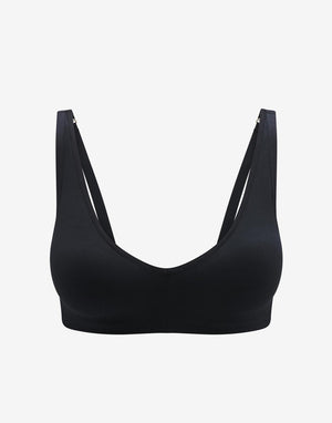 Organic Cloud Cotton Wireless Bra, Black - Thirdlove - Organic Cotton/Spandex