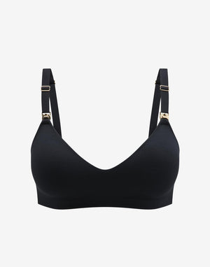 Organic Cloud Cotton Wireless Nursing Bra, Black - Thirdlove - Organic Cotton/Spandex