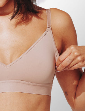 24/7® Classic Wireless Bralette, Taupe - Thirdlove - Nylon/Spandex,modelFFF