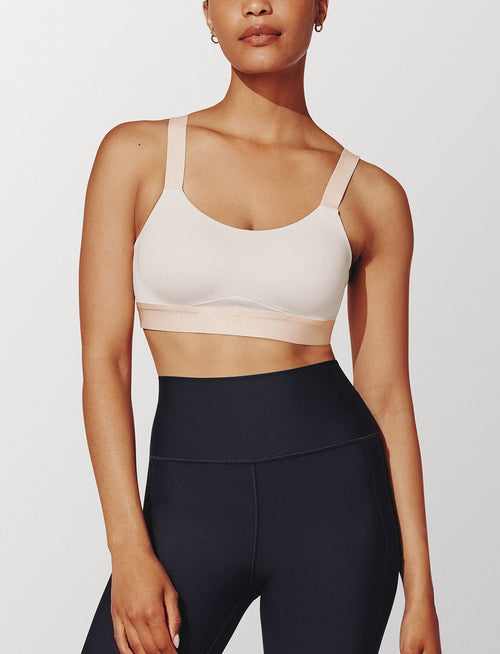 Kinetic Adjustable Sports Bra, Sea Salt - Thirdlove - Polyester/Spandex,modelIII