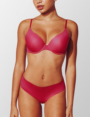 Zero Edge No-Show Thong - Hot Pink - 50% nylon/50% Spandex - ThirdLove,modelIII