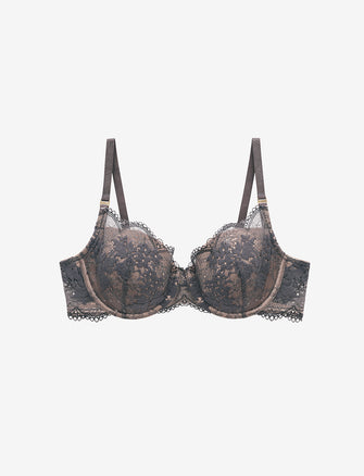 All Day Lace T-Shirt Bra, Charcoal - Thirdlove - 51% Recycled nylon/42% Nylon/7% Spandex