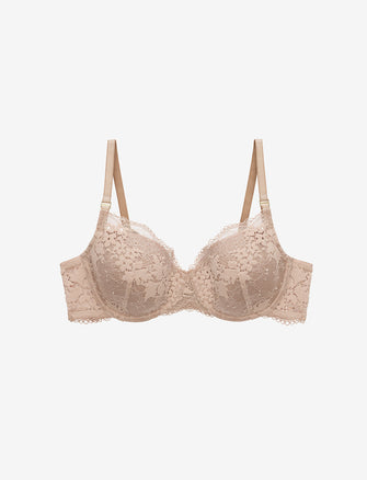 All Day Lace T-Shirt Bra, Taupe - Thirdlove - 51% Recycled nylon/42% Nylon/7% Spandex
