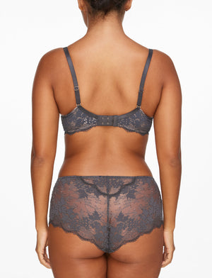 All Day Lace T-Shirt Bra, Charcoal - Thirdlove - 51% Recycled nylon/42% Nylon/7% Spandex,model2