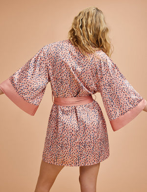 Satin Robe - Polyester - Thirdlove -  Abstract dot