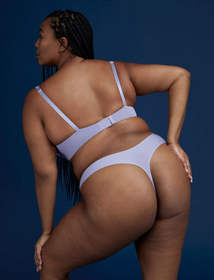 Comfort Stretch Thong - Earl Grey - Microfiber - ThirdLove,modelMM
