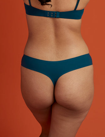Comfort Stretch Thong - Deep Teal - Microfiber - ThirdLove,modelNN