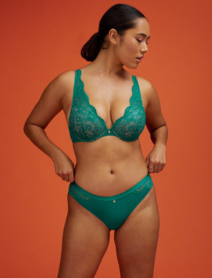 Lace Back Cheeky - Juniper - Nylon/viscose/spandex - ThirdLove,modelLL