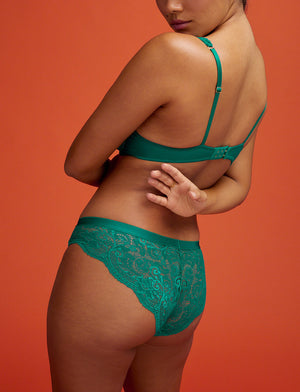 Lace Back Cheeky - Juniper - Nylon/viscose/spandex - ThirdLove,modelLL