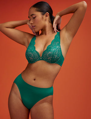 Form Seamless High-Leg Bikini - Juniper - Nylon/Spandex - ThirdLove,modelCC