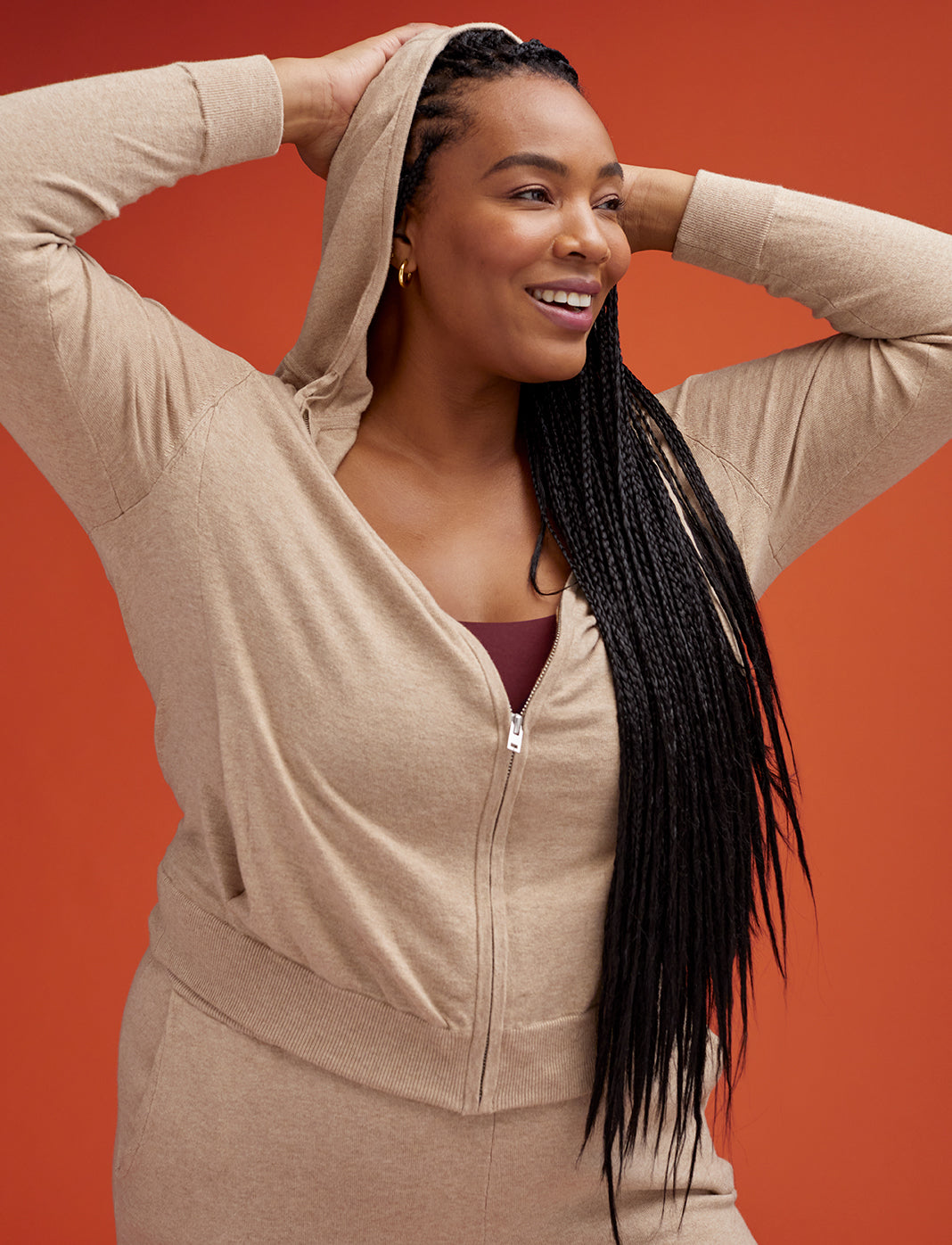 Cotton Cashmere Relaxed Fit Hoodie