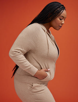 Cotton Cashmere Relaxed Fit Hoodie