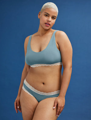 WonderKnit™ V-neck Bralette - ThirdLove - Cotton/Modal/Nylon/Spandex