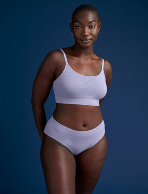 Form Seamless Hipster - Earl Grey and Gold Stripe - Nylon/Spandex - ThirdLove,modelAA