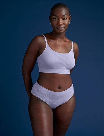 Form Seamless Hipster - Earl Grey and Gold Stripe - Nylon/Spandex - ThirdLove,modelAA