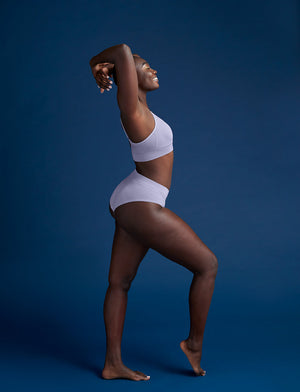 Form Seamless Hipster - Earl Grey and Gold Stripe - Nylon/Spandex - ThirdLove,modelAA