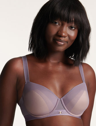 Ombre Mesh Demi Bra, Stormy Lilac - Thirdlove - Nylon/Spandex,modelAA
