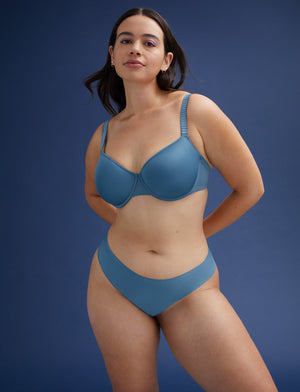 Comfort Stretch Thong - ThirdLove - Azure, Microfiber