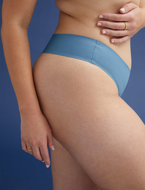 Comfort Stretch Thong - ThirdLove - Azure, Microfiber