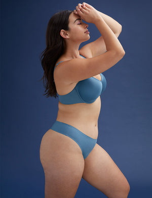 Comfort Stretch Thong - ThirdLove - Azure, Microfiber