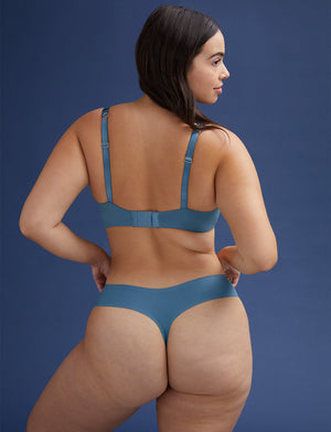 Comfort Stretch Thong - ThirdLove - Azure, Microfiber