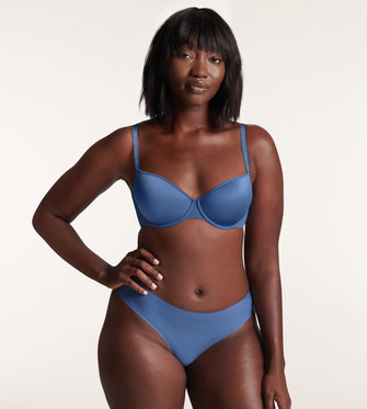 Comfort Stretch Thong - Ultramarine - Microfiber - ThirdLove,modelAA