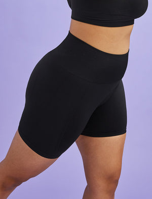 Flex Seamless Bike Short - Black - Nylon/spandex -Thirdlove