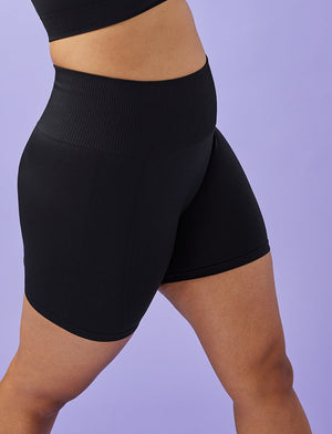 Flex Seamless Bike Short - Black - Nylon/spandex -Thirdlove