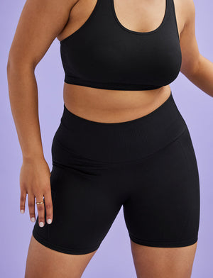 Flex Seamless Bike Short - Black - Nylon/spandex -Thirdlove